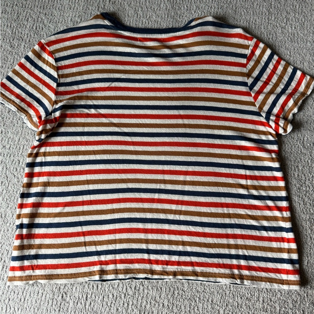 Brixton Kids Striped Tee - Red, Blue, Tan
